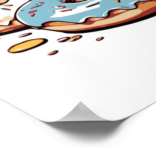 Transparante donuts clip art poster (Hoek)