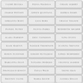 Transparante eenvoudige elegante klassieke gastnam sticker (Voorkant)