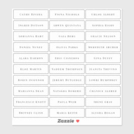 Transparante eenvoudige elegante klassieke gastnam sticker