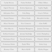 Transparante eenvoudige, geavanceerde gastnamen sticker (Voorkant)