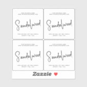 Transparante eenvoudige verpakking cosmetica kaars sticker (Vel)