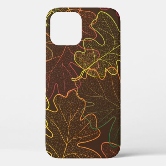 Transparante eikenbladeren, herfstpatroon. Case-Mate iPhone case (Achterkant)