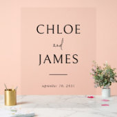 Transparante Elegant Custom Couple's Naam Bruiloft Acryl Bord (Huwelijk)