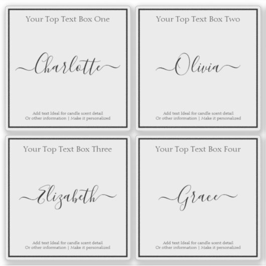 Transparante etiketten voor kaarsen of potten sticker (Voorkant)