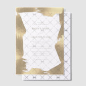 Transparante Faux Gold Foil Border Wedding Overlay Vellum Uitnodigingen (Offset (Uitnodiging))