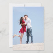 Transparante foto Elegant Script Modern Wedding Kaart (Achterkant)