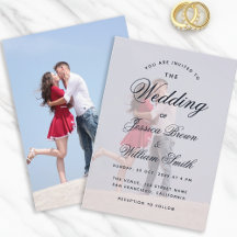 Transparante foto Elegant Script Modern Wedding