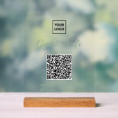 Transparante gast WiFi-bord met QR-code  Acryl Bord (Neutraal)