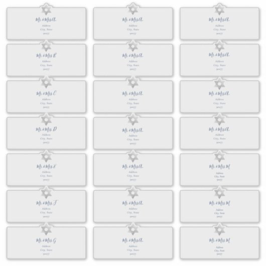 Transparante gastAdresetiketten, marinekinkt Sticker (Voorkant)