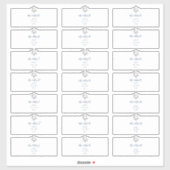 Transparante gastAdresetiketten, marinekinkt Sticker (Vel)