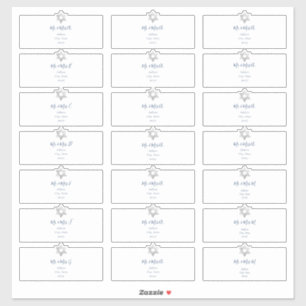 Transparante gastAdresetiketten, marinekinkt Sticker