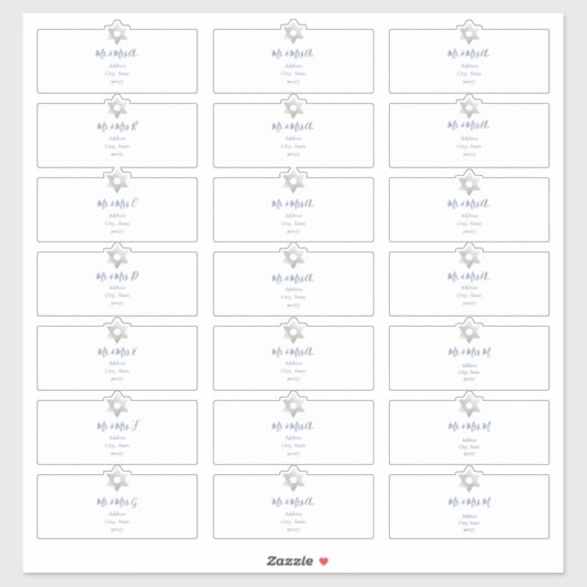 Transparante gastAdresetiketten, marinekinkt Sticker (Vel)