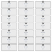 Transparante gastAdresetiketten, marinekinkt Sticker (Voorkant)