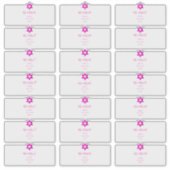 Transparante gastAdresetiketten, warm roze Sticker (Voorkant)