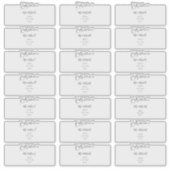 Transparante gastadreslabels, stijlvol schuinschri sticker (Voorkant)