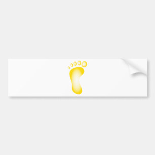 Transparante Gele Voet Bumpersticker