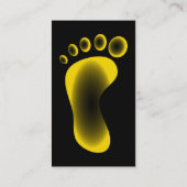 Transparante gele voet visitekaartje (Achterkant)