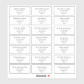 Transparante gewone Adresetiketten Sticker (Vel)