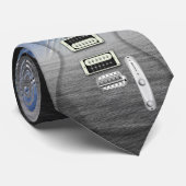 Transparante gitaarmuziek stropdas (Opgerold)