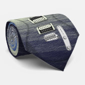 Transparante gitaarmuziek stropdas (Opgerold)