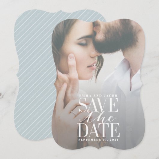 TRANSPARANTE GLAZE SAVE THE DATE (Voorkant / Achterkant)