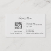 Transparante gouden bloem zilver visitekaartje (Achterkant)