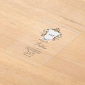 Transparante grillige Woodland konijn bruiloft Acryl Uitnodigingen (Laagn)