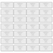 Transparante kalligrafie doe-het-zelf Gastadres Sticker (Voorkant)