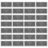 Transparante kalligrafie doe-het-zelf Gastadres Sticker (Voorkant)