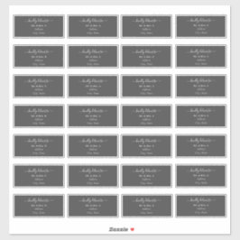 Transparante kalligrafie doe-het-zelf Gastadres Sticker