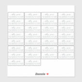 Transparante kalligrafie-retouradreslabels 30x sticker (Vel)