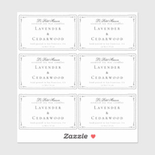 Transparante klassieke rechthoekige productverpakk sticker