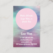 Transparante kleurrijke waterverf bekledingsfoto visitekaartje (Achterkant)