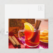 Transparante kop thee met citrusvruchten, kaneel briefkaart (Voorkant / Achterkant)