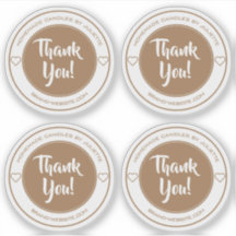 Transparante Kraft Heart Hartelijk dank voor stick