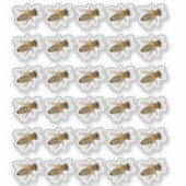 Transparante kruipende Honeybees Realistisch ticke Sticker (Voorkant)