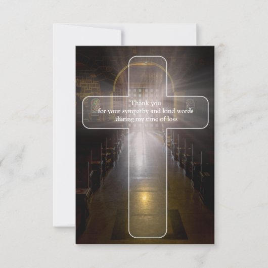  Transparante kruis Bedankkaart (Voorkant)