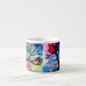 Transparante lagen structuur en inkt espresso kop (Voorkant)