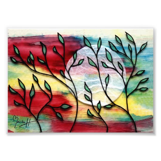 Transparante lagen voor bladeren en inkt foto afdruk (Voorkant)