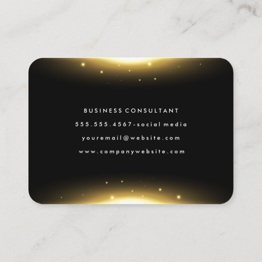 Transparante Lichtvonken Visitekaartje (Achterkant)