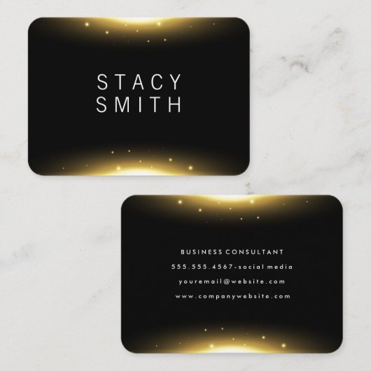 Transparante Lichtvonken Visitekaartje (Voorkant / Achterkant)