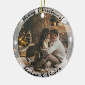 Transparante Lijst met kerstversiering voor foto's Keramisch Ornament (Links)