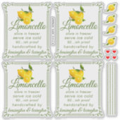 Transparante Limoncello prijs voor 4 labels (Voorkant)