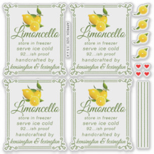 Transparante Limoncello prijs voor 4 labels