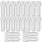 Transparante Lip Balm Safety Seal Logo & Text Labe Sticker (Voorkant)