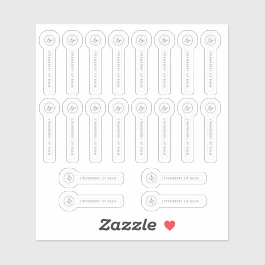 Transparante Lip Balm Safety Seal Logo & Text Labe Sticker (Vel)