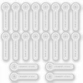 Transparante Lip Balm Veiligheidszegel Logo & Teks Sticker (Voorkant)