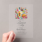 Transparante Mexicaanse Fiesta Bachelorette Party Acryl Uitnodigingen (Insitu (Draagbaar))