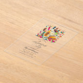 Transparante Mexicaanse Fiesta Bachelorette Party Acryl Uitnodigingen (Laagn)