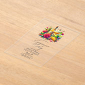 Transparante Mexicaanse Fiesta Engagement Party Acryl Uitnodigingen (Laagn)